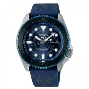 Seiko Prospex SRPH71K1 SRPH71 One Piece Sabo Flame Fist Men Automatic Pattern Dial Blue Rubber Strap Limited Edition