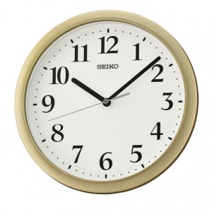 Jam Dinding Seiko QHA005G Gold Ring