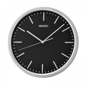 Jam Dinding Seiko QHA009S Silver Black