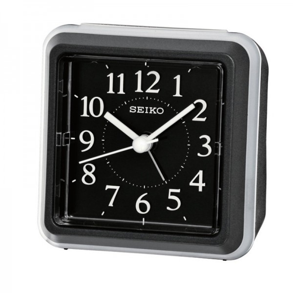 Jam Meja Weker Seiko QHE090K Beep Black