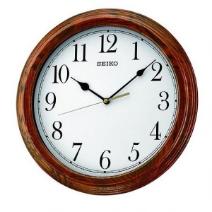 Jam Dinding Seiko QXA528B Wooden Case Oak