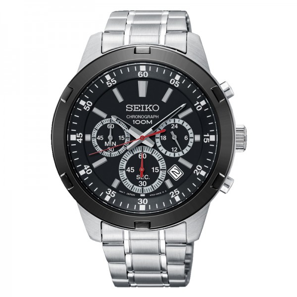 Seiko SKS611P1 Chronograph Silver Black Ring