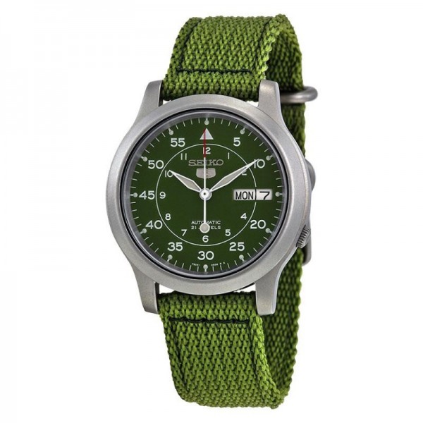 Seiko SNK805K2 Automatic Green Military Canvas Nylon