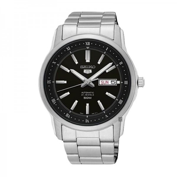 Seiko SNKP11K1 Silver Black Seiko 5 Automatic Date Day