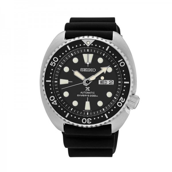 Seiko SRPE93K1 Turtle Automatic Silver Black Rubber