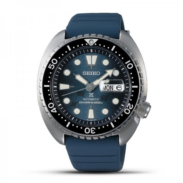 Seiko SRPF77K1 Automatic Diver Blue Date Day Save The Ocean