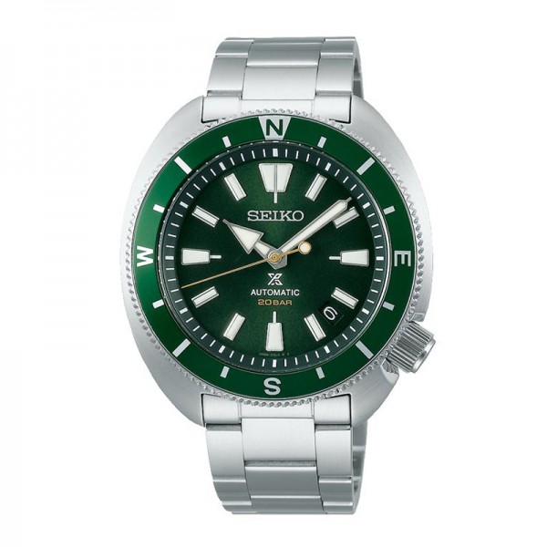 Seiko SRPH15K1 Automatic Date 20 Bar Turtle Green