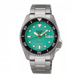 Seiko SRPK33K1 Silver Tosca Automatic Date Day Steel Seiko 5 Midi 38mm