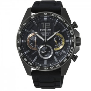 Seiko SSB349P1 Full Black Silicon Rubber Seiko SSB349P1 Full Black Silicon Rubber