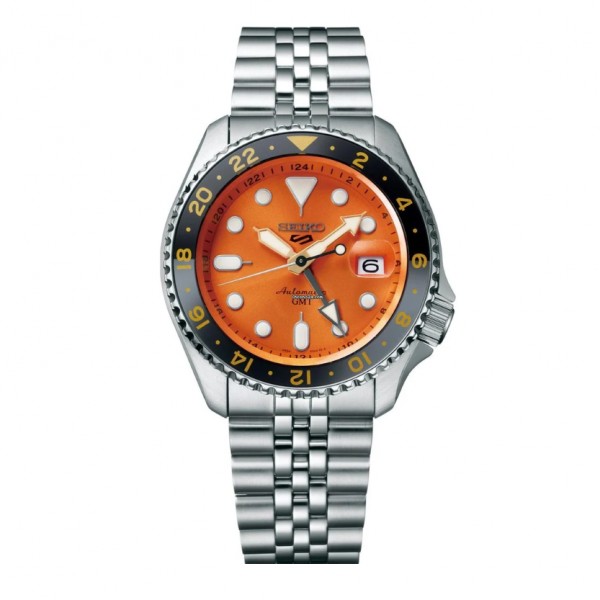 Seiko SSK005K1 GMT Orange Automatic Stainless Steel Orange Dial SSK005