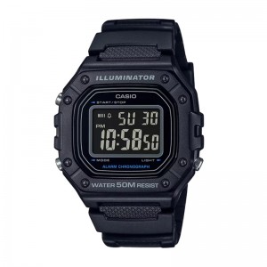 CASIO W-218H-1BVDF FULL BLACK