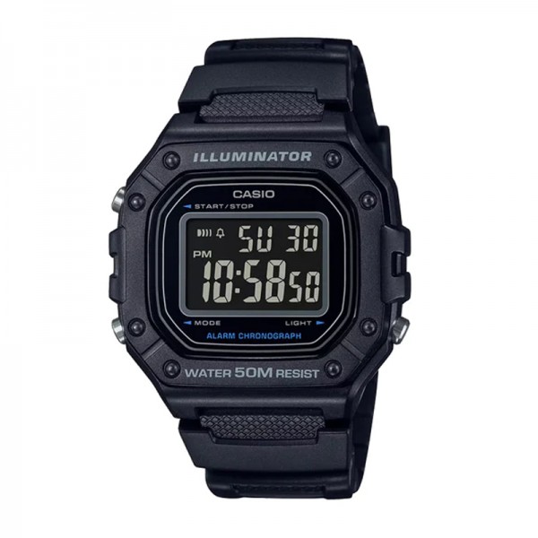 CASIO W-218H-1BVDF FULL BLACK