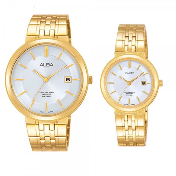 Alba AS9D72X1&AH7N42X1 Couple Gold White