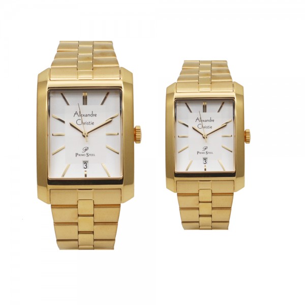 Alexandre Christie AC 1019 Gold White Couple