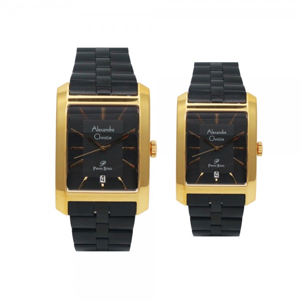 Alexandre Christie AC 1019 Gold Black Couple