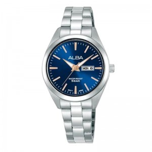 Alba AN8117 AN8117X1 Silver Blue Steel Date Day
