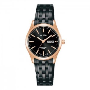 ALBA AN8072X1 AN8072 Rosegold Black Steel Lady