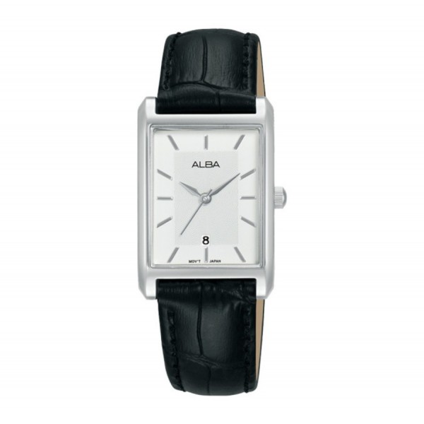 ALBA AH7DH7X1 AH7DH7 Silver White Black Leather Lady ALBA AH7DH7X1 AH7DH7 Silver White Black Leather Lady