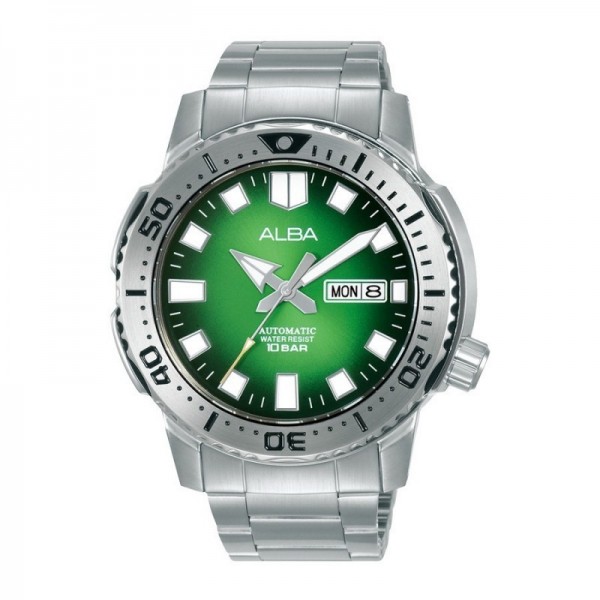 ALBA AL4631X1 AL4631 Silver Green Automatic ALBA AL4631X1 AL4631 Silver Green Automatic